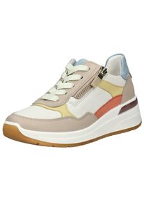 Ara Dames Sneakers laag donkerbeige / blauw / geel / wit 36.5