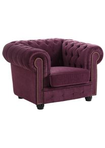 Max Winzer Chesterfield-Sessel »Rover in lila, Größe B/H/T: 110 cm x 75 cm x 96 cm