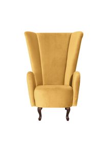 Max Winzer Ohrensessel »Anastasia Designsessel in gelb, Größe B/H/T: 90 cm x 123 cm x 92 cm