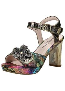 Laura Vita Dames Sandaal azuur / brons / lichtgroen / lichtrood 35