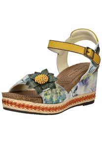 Laura Vita Dames Sandalen met riem blauw / lichtblauw / geel / groen 35