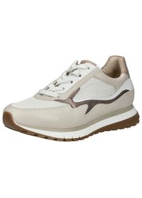 Gabor Dames Sneakers laag taupe / brons / wit 35