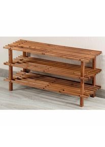 Kesper 69733 Cipőtartó állvány 3 polccal, sötét, 77 x 40 x 26 cm
