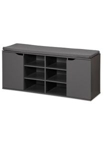 Kesper 15919 Cipőtartó állvány ülőkével, szürke, 103 x 48 x 30,5 cm, szürke