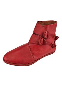 Early medieval toogle half boots with hobnailed double sole korduan red