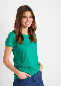 Shirt met ronde hals (set van 5) korte mouw - groen - maat 56/58 (3XL) - met katoen - bonprix