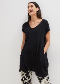 Longtop - zwart - maat 56/58 (3XL) - viscose - bonprix