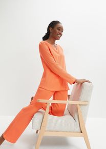 Pyjama van jersey-piqué (2-dlg. set) - oranje - maat 48/50 (XL) - 100% katoen - bonprix