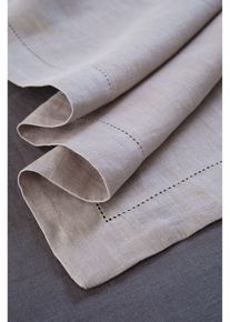 Linnen tafelloper - beige - maat 30x180 cm - linnen - bonprix