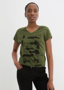 Shirt - groen - maat 44/46 (L) - met katoen - bonprix
