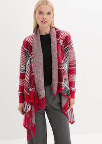 Lang vest met franjes - rood - maat 40/42 (M) - met katoen - bonprix