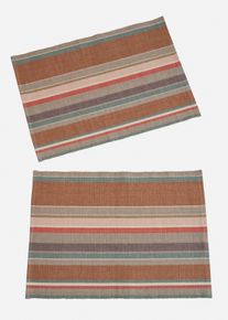 Placemats van katoen (set van 4) - meerkleurig - maat 35x50 cm - 100% katoen - bonprix