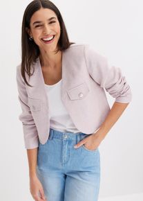 Korte blazer van bouclé - paars - maat 42 - bonprix