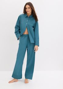 Oversized pyjama van katoen - petrol - maat 48/50 (XL) - 100% katoen - bonprix