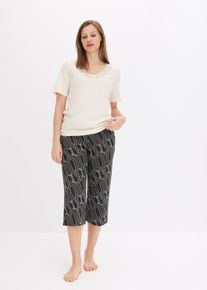 Capri pyjama - beige - maat 36/38 (S) - 100% katoen - bonprix