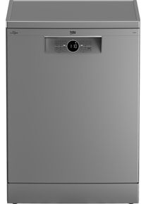 Beko BDFN26430S Stand Geschirrspüler, 60 cm breit, 14 Maßgedecke, 6 Programme, WaterSafe+, Tastensperre, silber