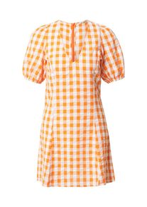 MONKI Dames Jurk oranje / abrikoos / wit 32