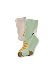Tchibo - 2 Paar Thermo-Strumpfhosen - Unisex - Gr. 122/128 - hellgrün/jacquard