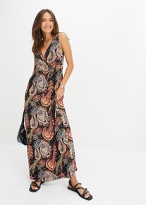 Maxikleid aus softem Viskose-Mix, schwarz, Größe 52/54 (XXL), Viskose, bonprix