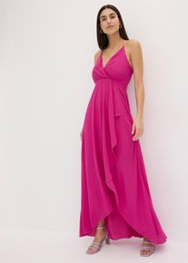 Vokuhila-Kleid mit Wickel-Optik, pink, Größe 38, bonprix