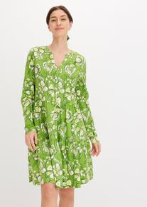 Jerseykleid aus elastischem Baumwoll-Mix, grün, Größe 48/50 (XL), mit Baumwolle, bonprix