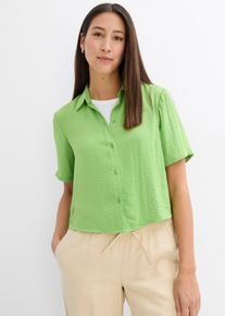 Boxy Bluse aus leichtem Crêpe - grün - Größe 50 - bonprix
