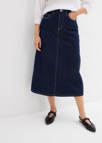 Jeansrock Mid Waist Bequembund Super Soft, blau, Größe 40, mit Baumwolle, bonprix