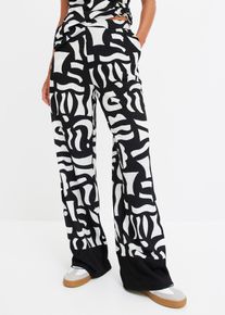 bedruckte Jersey-Hose - schwarz - Größe 44/46 (L) - bonprix