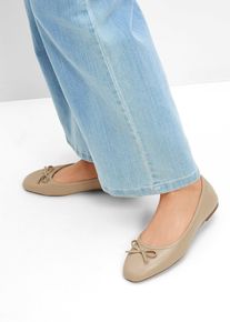 Ballerina - beige - Größe 38 - Vegan- bonprix