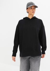 Hoodie aus reiner Baumwolle, schwarz, Gr&ouml;&szlig;e 36/38 (S), 100% Baumwolle, bonprix