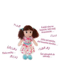 Teddies Bábika Ema plyš 40 cm so zvukom