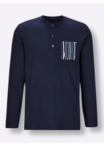 Heren Pyjama's in marine + grijs ,maat 44/46, Witt, 100% Katoen