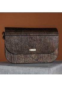 Holzkern Handtasche Uniqase Iveya Ocker Schiefer Umhängetasche