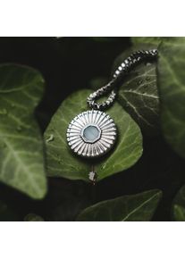 Silver Women's Necklace with Aquamarine Gemstone