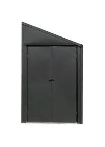 SPACEMAKER Xxxl Gerätehaus , Grau , Metall , 203x208x124 cm , wartungsfrei , Gartenzubehör, Geräteschuppen