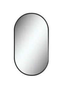 Linea Natura Badezimmerspiegel , Metall, Kunststoff, Glas , oval , 50x90x5 cm , Badezimmer, Badezimmerspiegel, Badspiegel