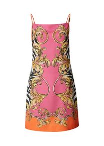 Versace Jeans Couture Dames Jurk goud / oranje / rosa / zwart 32