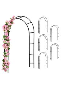 Gardebruk Rozenboog Set van 6 Zwart 240x140x37cm