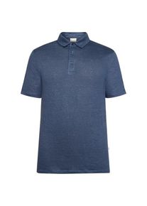 KnowledgeCotton Apparel Linen Polo Poloshirt Heren (M |blauw)