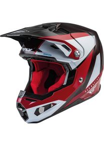 Fly Racing Formula CRB Prime, casque croisé , couleur: Noir/Blanc/Rouge , taille: XS