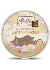 MjAMjAM Purer Filetgenuss Ergänzungsfutter, 16x80g, Huhn