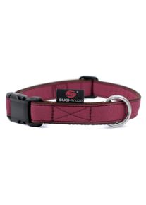 SUCHtrupp Pure Hundehalsband, weinrot, S