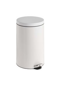 1 Pedal bin 20l steel | white | matt