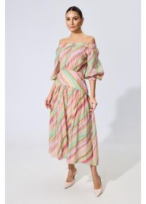 Rochie casual din bumbac cu imprimeu Cecily Multi