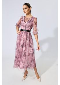 Rochie de ocazie din tull cu imprimeu Fresya Rose