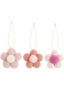 Rico Design 3 pendentifs fleurs en feutre