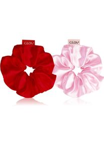 GLOV Satin Scrunchies S elastici per capelli Red/Pink 2 pz