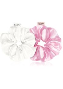 GLOV Satin Scrunchies M elastici per capelli Beige/Pink 2 pz