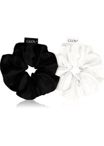 GLOV Satin Scrunchies S elastici per capelli Black/Beige 2 pz
