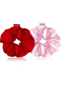 GLOV Satin Scrunchies L elastici per capelli Red/Pink 2 pz